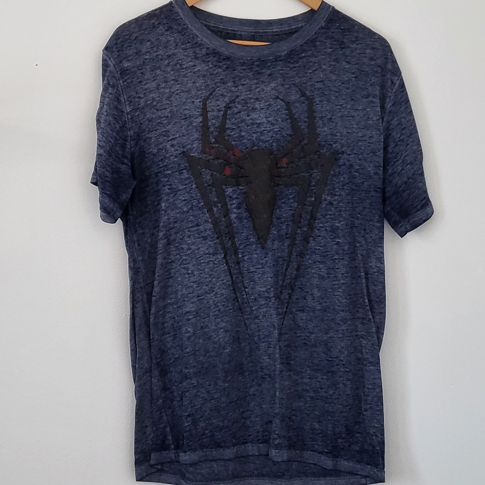 Marvel dark blue logo Spiderman t-shirt  L